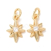 Brass Micro Pave Cubic Zirconia Pendants KK-A279-22G-1
