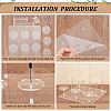 3-Tier Round Transparent Acrylic Toys Action Figures Display Riser Stands ODIS-WH0030-24B-4