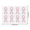 Breast Cancer Awareness Bibbon Glass Hotfix Rhinestone DIY-WH0303-092-2
