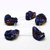 Electroplated Natural Druzy Agate Beads Strands G-N0259-02-2