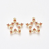 Brass Cubic Zirconia Pendants KK-T038-505C-1