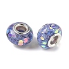 Transparent Resin Rondelle European Beads RESI-S023-15-2