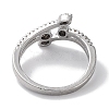 Brass Micro Pave Cubic Zirconia Cuff Rings RJEW-G310-14P-3