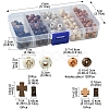 Natural Wenge Wood Beads DIY-FS0006-70-4