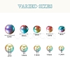 497Pcs 5 Style Rainbow ABS Plastic Imitation Pearl Beads OACR-YW0001-07B-3
