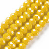 Electroplate Glass Beads Strands X-EGLA-A034-P4mm-A07-1