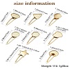 8Pcs 8 Styles Alloy Alligator Hair Clip Finding PHAR-CJ0001-03-6