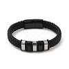 Braided Leather Cord Bracelets for Men BJEW-Z081-11EB-01-4