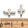 Tarnish Resistant Stainless Steel Tiny Cross Charms STAS-Q168-07-3