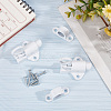 Aluminum & Alloy Lock Catch Clasps AJEW-GF0004-87A-6