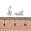 Brass Micro Pave Clear Cubic Zirconia Pendants KK-K351-46E-P-3