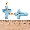 Synthetic Turquoise Pendants G-B180-01G-10-3