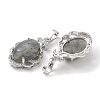 Natural Labradorite Oval Pendants G-NH0025-15P-12-2