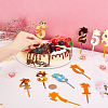 SUPERDANT 6Pcs 6 Style Acrylic Cake Insert Card Decoration BAKE-SD0001-03-3