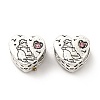 Rack Plating Alloy Rhinestone European Beads PALLOY-P289-31AS-01-3