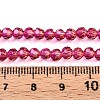 Baking Paint Transparent Glass Beads Strands DGLA-A035-T4mm-A03-5