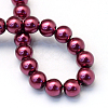 Baking Paint Pearlized Glass Pearl Round Bead Strands X-HY-Q330-8mm-72-4