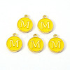 Golden Plated Alloy Enamel Charms LS-ENAM-S118-09M-1
