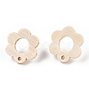 Ash Wood Stud Earring Findings EJEW-N017-011W-2