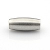 Tarnish Resistant 304 Stainless Steel Matte Surface Magnetic Clasps with Glue-in Ends STAS-O042-A-12-2