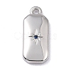 Brass Micro Pave Cubic Zirconia Charms ZIRC-I054-12P-05-1