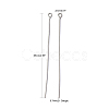 Tarnish Resistant 304 Stainless Steel Eye Pin X-STAS-R045-65mm-5