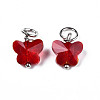 Faceted Transparent Glass Charms GLAA-T024-06I-2