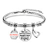 Birthday 201 Stainless Steel Charm Bracelets FS-WGBAA71-11-1