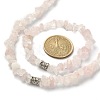 Natural Rose Quartz Chips Beaded Necklace & Stretc Bracelet SJEW-JS01281-02-3