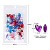 100Pcs 10 Colors Transparent Acrylic Charms MACR-YW0001-63-2