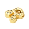 Rack Plating Brass Micro Pave Clear Cubic Zirconia Perdants KK-C067-11G-R-2