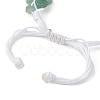 Dyed Natural Quartz Crystal & Green Aventurine Nugget Braided Bead Bracelets BJEW-TA00405-3