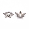 Tarnish Resistant 5-Petal Flower Smooth Surface 304 Stainless Steel Bead Caps STAS-R065-53-2