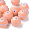 Opaque Striped Acrylic Beads MACR-S373-27C-08-7