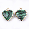 Electroplate Synthetic Malachite Pendants X-G-T112-03D-2