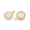 Religion Brass Micro Pave Clear Cubic Zirconia Pendants KK-N287-43G-01-2