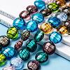 Handmade Silver Foil Glass Beads Strands X-SL109-5