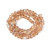 AB Color Plated Transparent Glass Beads Strands GLAA-G127-01-02G-3