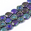 Electroplate Glass Beads Strands X-EGLA-S190-01B-1
