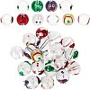 20Ppcs 5 Style Transparent Glass Enamel Beads GLAA-FH0001-47-1