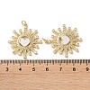 Brass Micro Pave Clear Cubic Zirconia Pendants KK-B083-36B-G-3