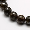 Round Natural Bronzite Beads Strands G-P059C-01-2