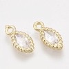 Brass Cubic Zirconia Charms KK-T035-27-2