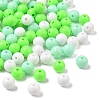 100pcs 3 Colors Opaque Acrylic Beads MACR-YW0004-01B-02-1