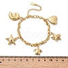 304 Stainless Steel Charm Bracelets BJEW-P368-07A-G-5