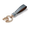 Microfiber & Zinc Alloy & Crystal Rhinestone Keychain KEYC-G062-01A-4
