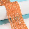 Baking Paint Transparent Glass Beads Strands DGLA-A034-J2mm-B03-2