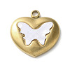 304 Stainless Steel Acrylic Pendants STAS-M091-02B-G-1