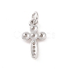 Brass Micro Pave Cubic Zirconia Charms KK-C012-41P-2