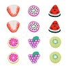 1800Pcs 6 Style Fruit Theme Handmade Polymer Clay Cabochons CLAY-YW0001-22-3